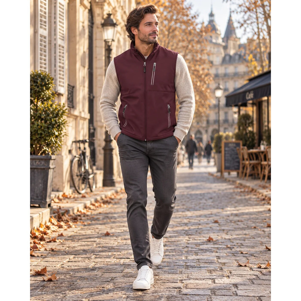 Men's Softshell Gilet – wind-resistant, four-way stretch, pockets