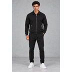 Men's Textured Tracksuit – full-zip jacket and tapered joggers