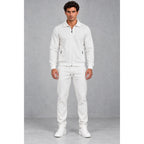 Men's Textured Tracksuit – full-zip jacket and tapered joggers
