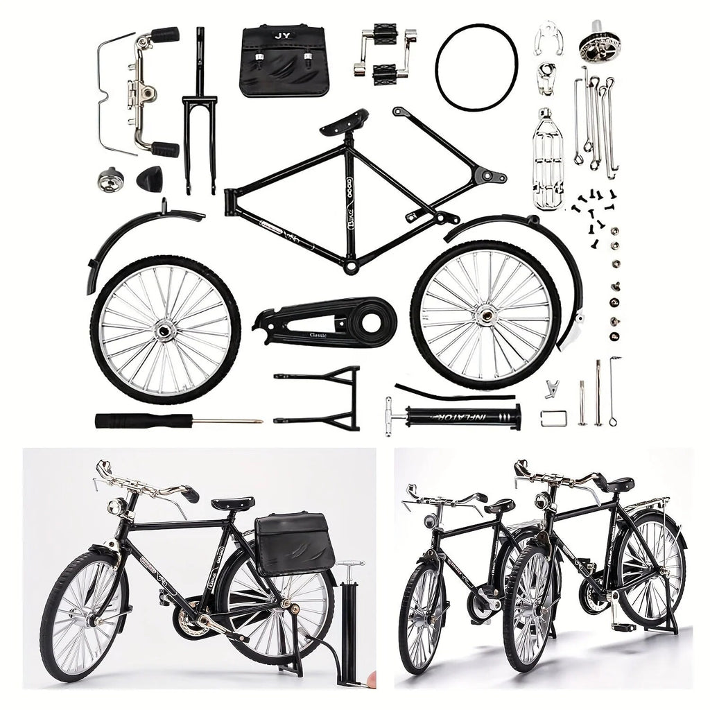 Miniature Bicycle Model – vintage assembly, metal construction
