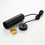 Minimalist Pendant Light – black aluminium, interchangeable reflectors