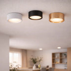 Modern Flush Mount Ceiling Light – matte iron, seven colours