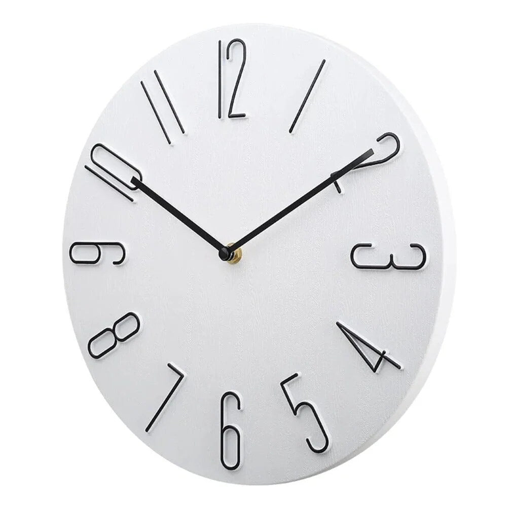 Modern Silent Wall Clock – minimalist design, quartz movement