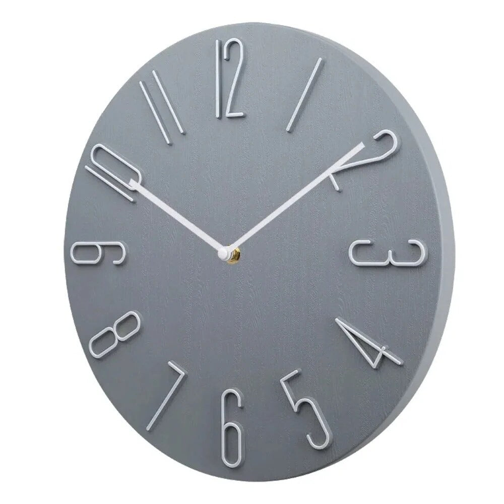 Modern Silent Wall Clock – minimalist design, quartz movement