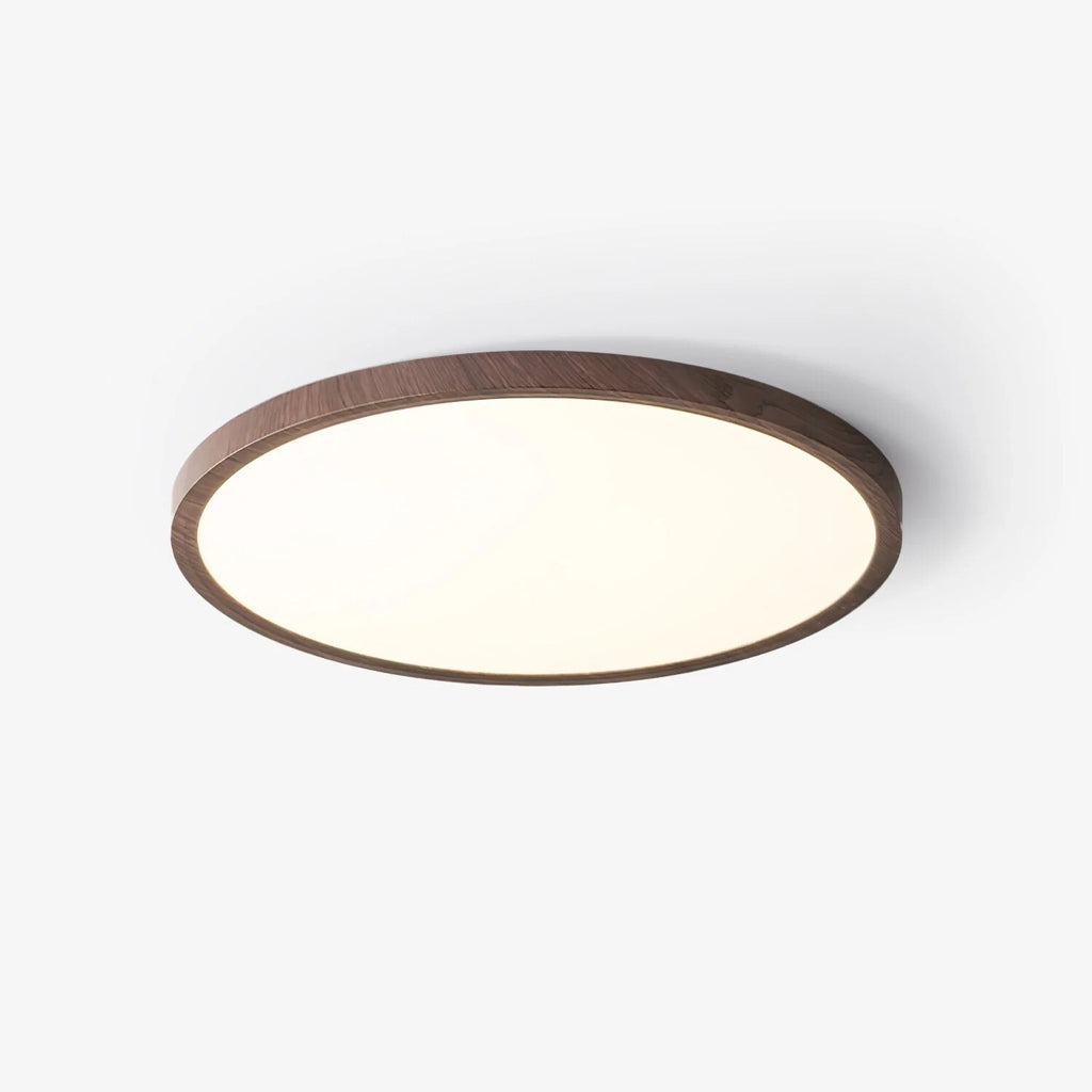 Modern wood-effect ceiling light – flush mount, tri-colour, dimmable