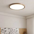 Modern wood-effect ceiling light – flush mount, tri-colour, dimmable