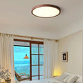 Modern wood-effect ceiling light – flush mount, tri-colour, dimmable