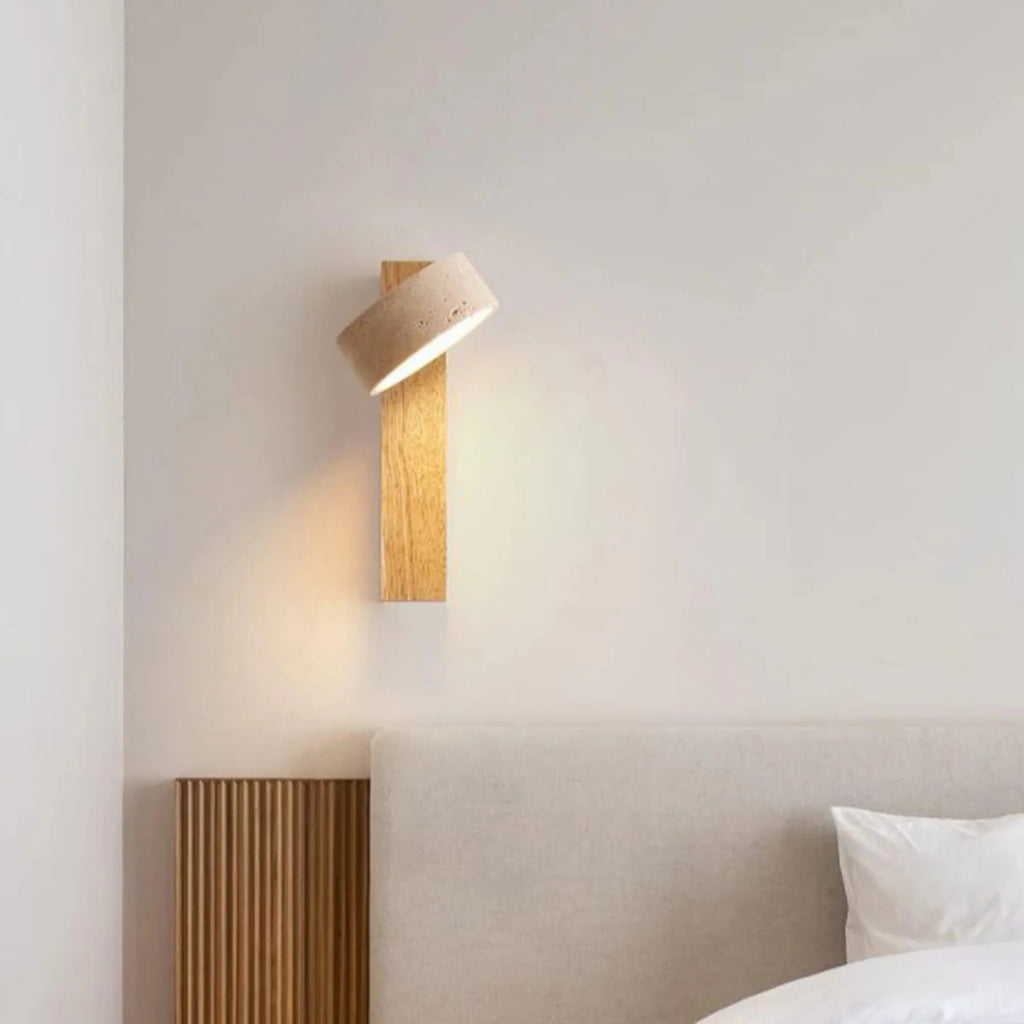 Modern Wooden Wall Light – natural matte finish, slim design