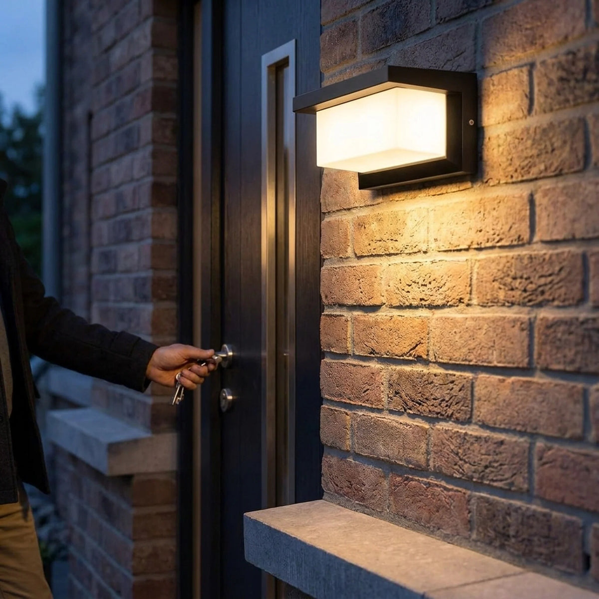 Motion Sensor Wall Light – modern aluminium, automatic activation