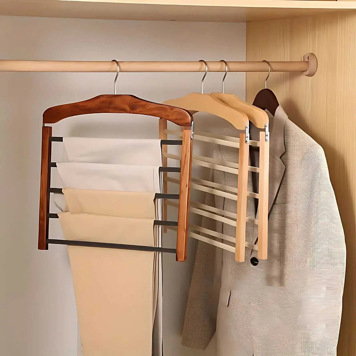 Multi-Tier Wooden Trouser Hanger