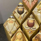 Nativity Pillar Set – nine resin figures, engraved details