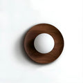 Natural Wood Wall Light – globe shade, warm or tri-colour