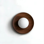 Natural Wood Wall Light – globe shade, warm or tri-colour