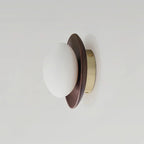 Natural Wood Wall Light – globe shade, warm or tri-colour