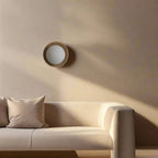 Natural Wood Wall Light – globe shade, warm or tri-colour