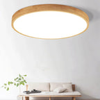 Nordic Solid Wood Ceiling Light – ultra-thin flush mount, dimmable