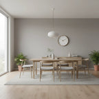 Nordic Wall Clock – timber frame, silent quartz, minimal aesthetic