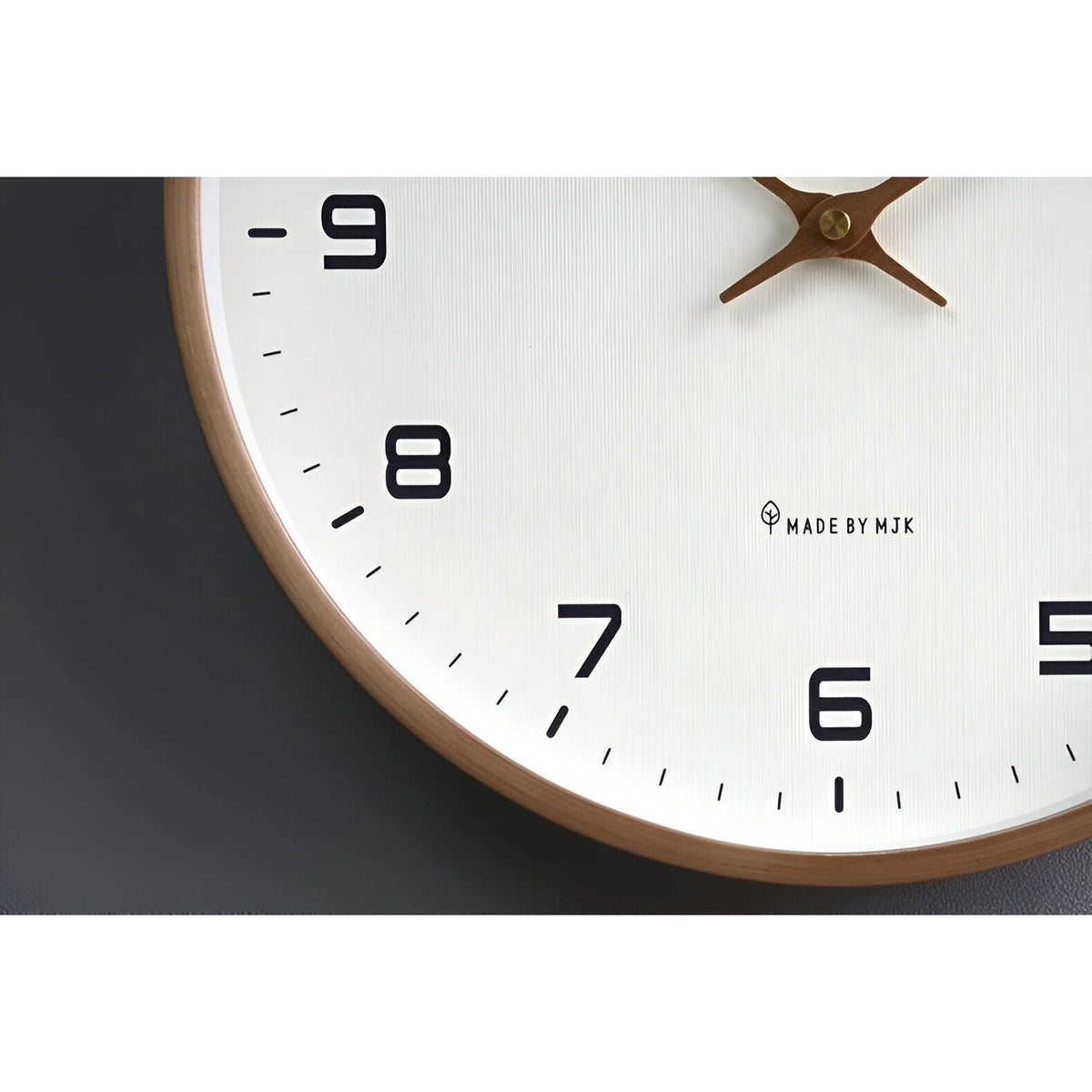Nordic Wall Clock – timber frame, silent quartz, minimal aesthetic