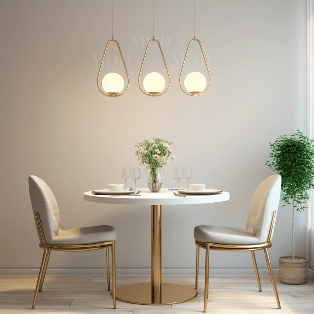 Oval Cage Globe Pendant Light – minimal frame, adjustable drop