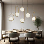 Oval Cage Globe Pendant Light – minimal frame, adjustable drop