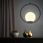 Oval Cage Globe Pendant Light – minimal frame, adjustable drop