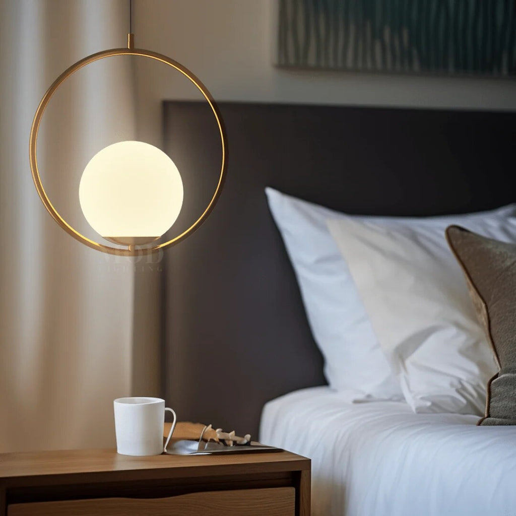 Oval Cage Globe Pendant Light – minimal frame, adjustable drop