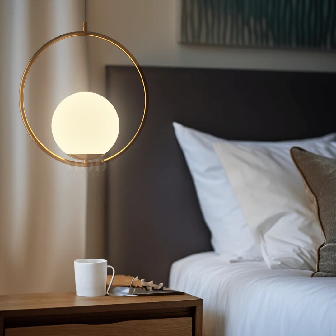 Oval Cage Globe Pendant Light – minimal frame, adjustable drop