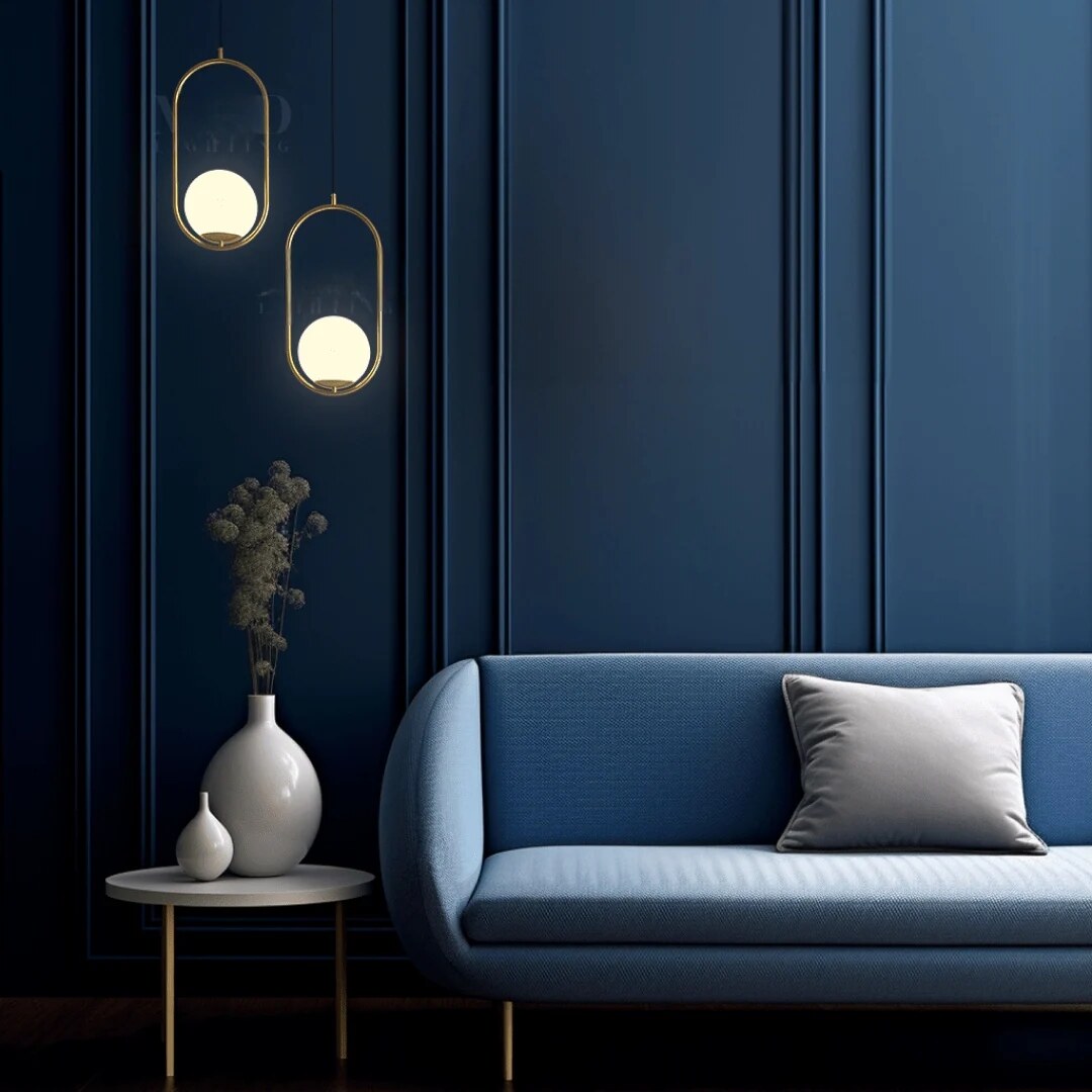 Oval Cage Globe Pendant Light – minimal frame, adjustable drop
