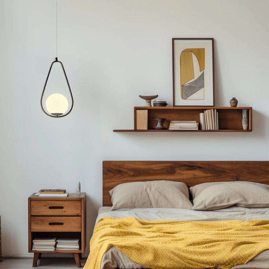 Oval Cage Globe Pendant Light – minimal frame, adjustable drop