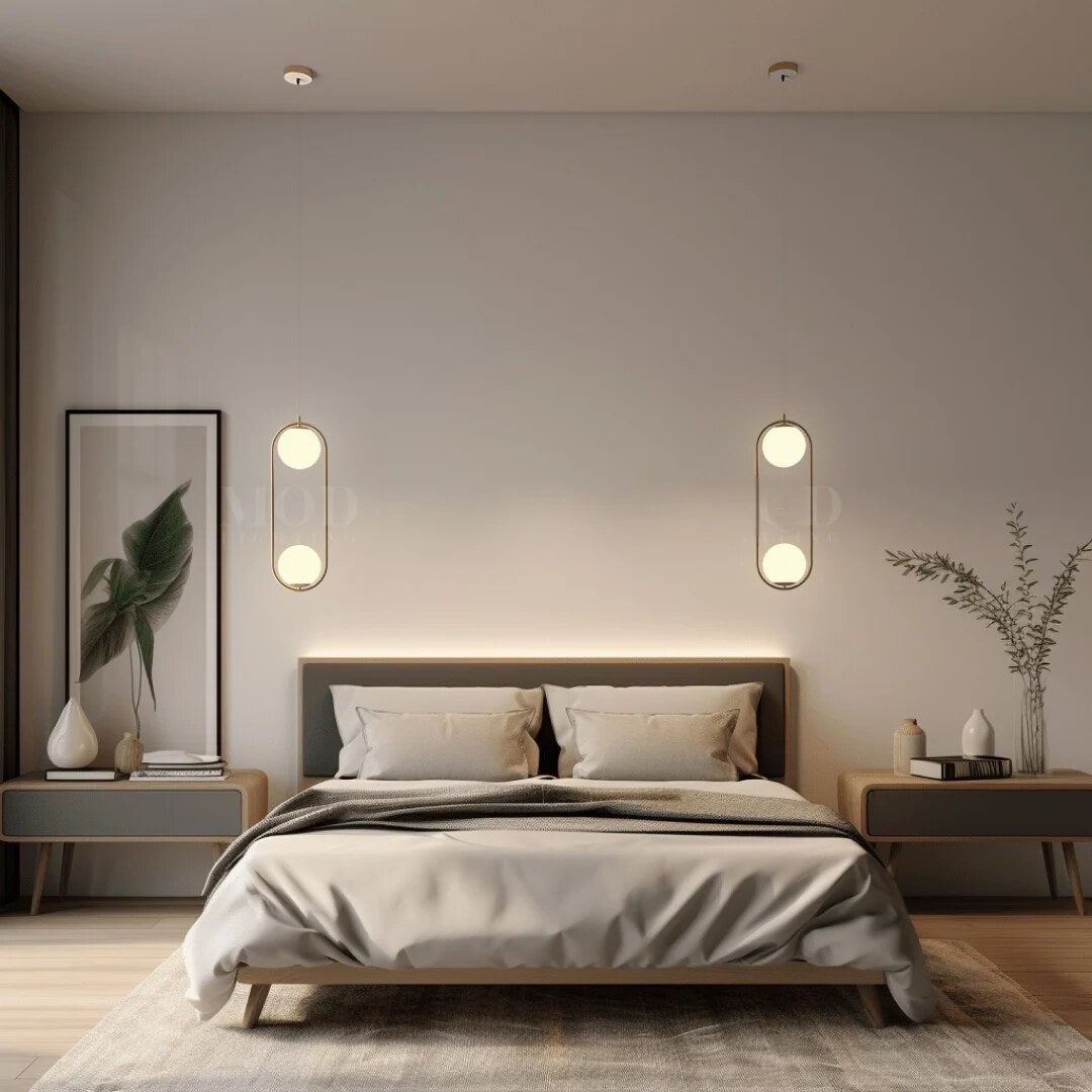 Oval Cage Globe Pendant Light – minimal frame, adjustable drop
