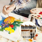 Paint Brush Set – nylon bristles, assorted shapes, multiple sizes