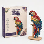 Patchwork Bird Craft Kit – hand-layered textile art with stand