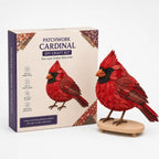 Patchwork Bird Craft Kit – hand-layered textile art with stand