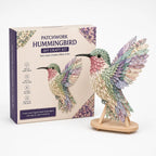 Patchwork Bird Craft Kit – hand-layered textile art with stand