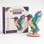 Patchwork Bird Craft Kit – hand-layered textile art with stand