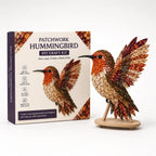 Patchwork Bird Craft Kit – hand-layered textile art with stand