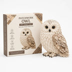 Patchwork Bird Craft Kit – hand-layered textile art with stand