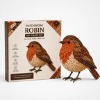 Patchwork Bird Craft Kit – hand-layered textile art with stand