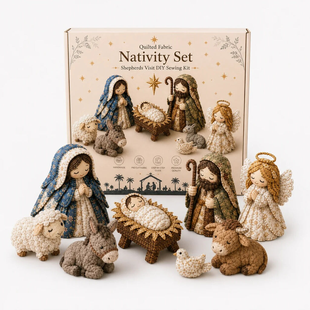 Patchwork Nativity Sewing Kit – hand stitched, pre-cut fabric pieces