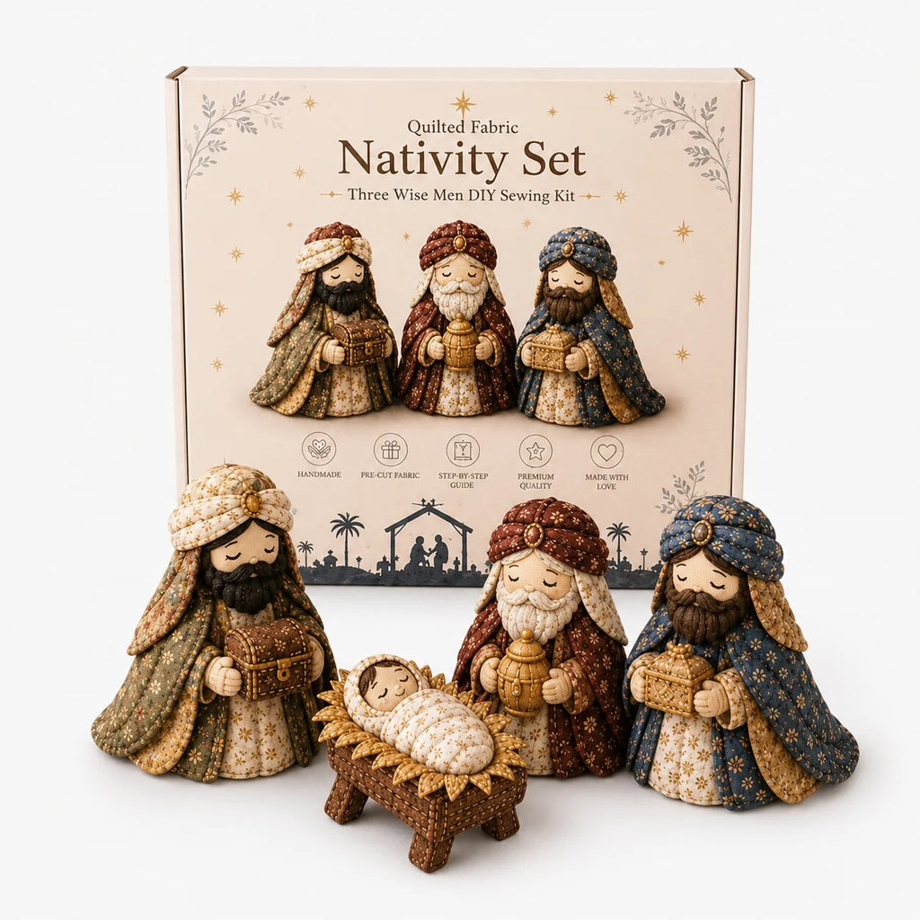 Patchwork Nativity Sewing Kit – hand stitched, pre-cut fabric pieces