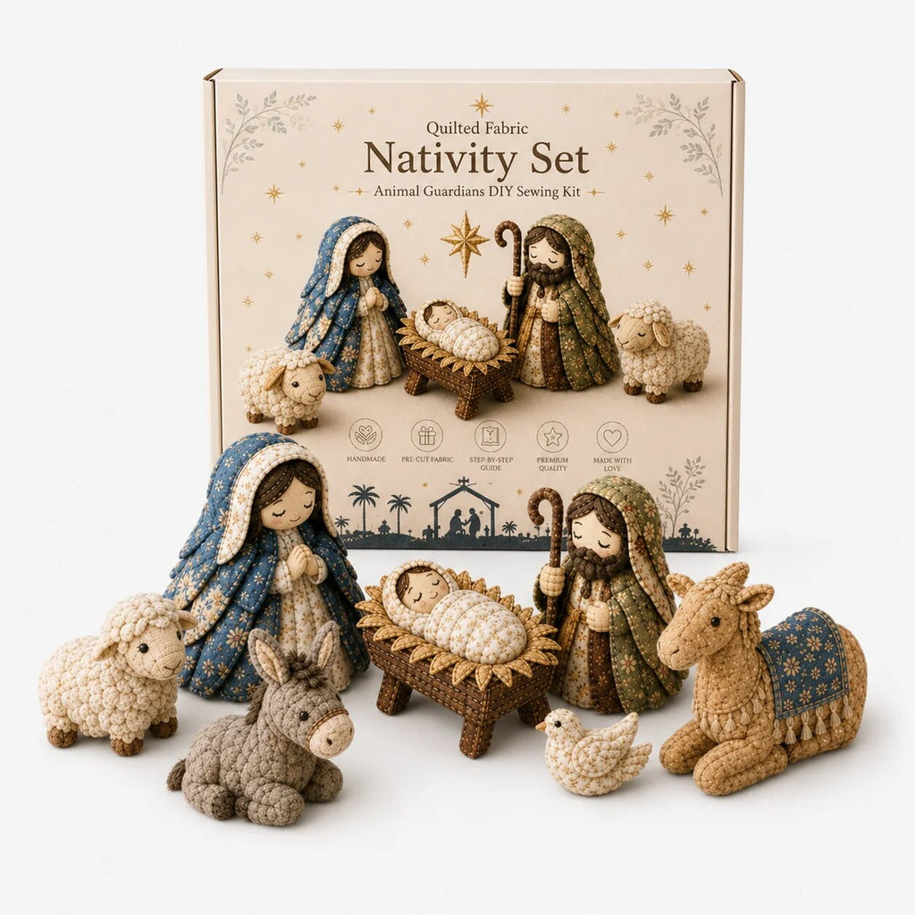 Patchwork Nativity Sewing Kit – hand stitched, pre-cut fabric pieces