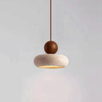 Pendant Light – wood with concrete finish, warm white LED