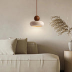 Pendant Light – wood with concrete finish, warm white LED