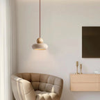 Pendant Light – wood with concrete finish, warm white LED