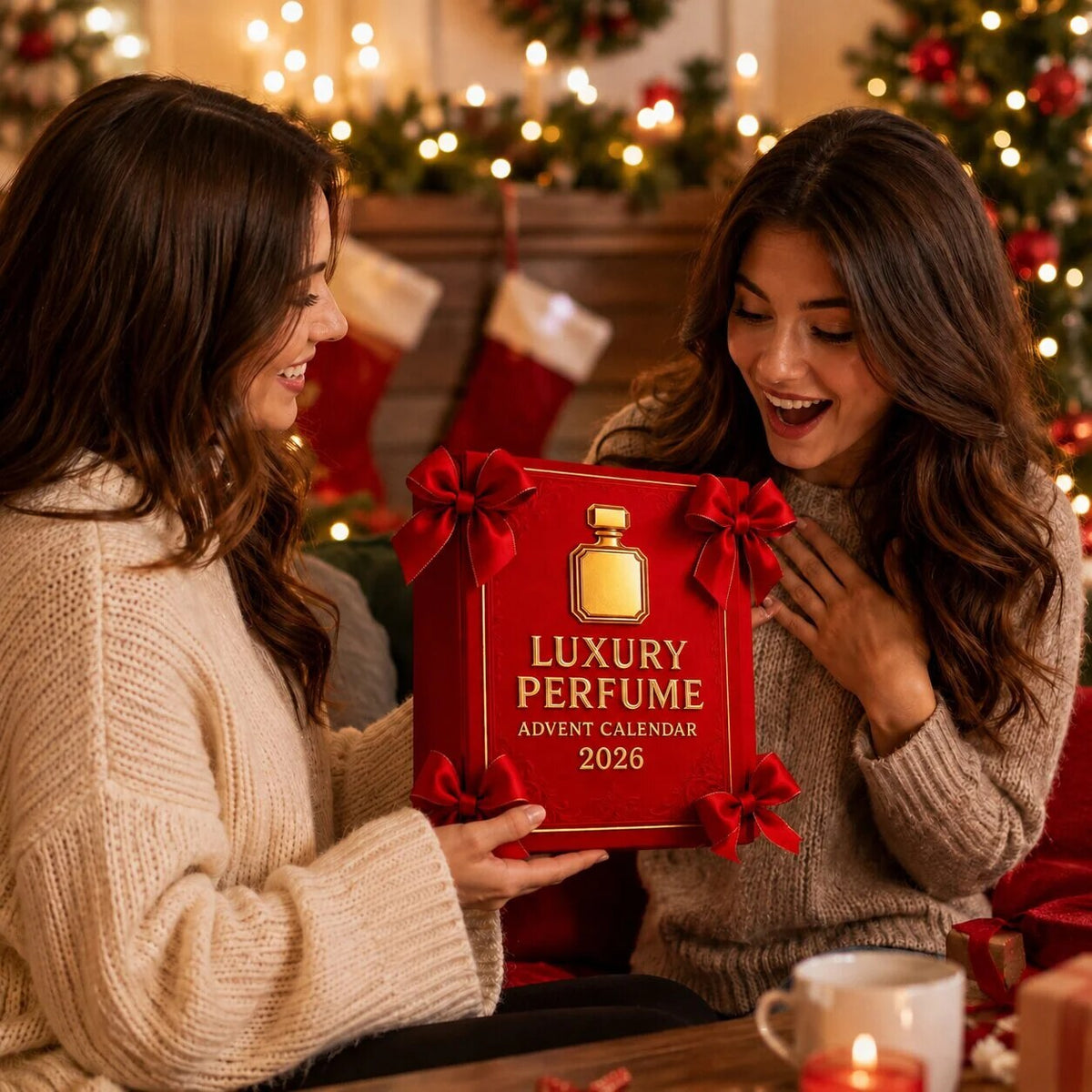Perfume Advent Calendar – decorative ornaments, elegant aesthetic
