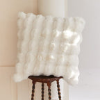Plush Cushion Cover – faux fur rabbit texture, neutral colours