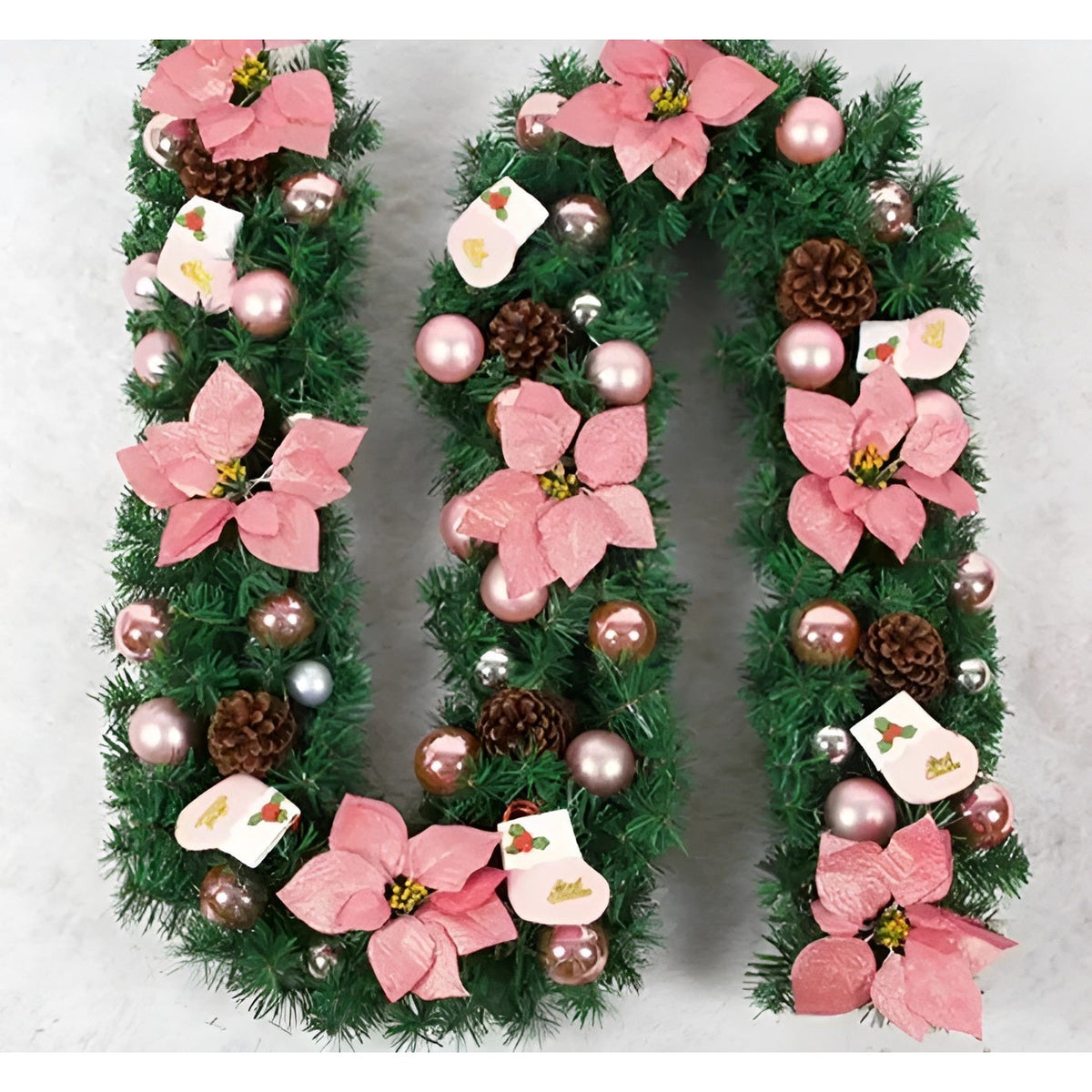Poinsettia Fir Garland