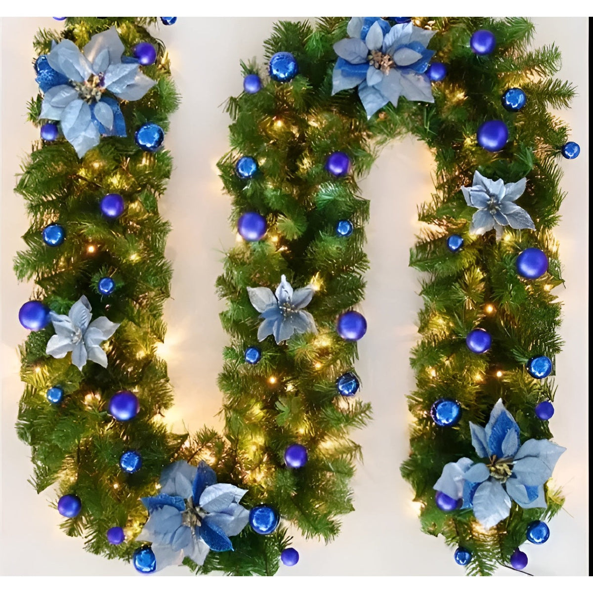 Poinsettia Fir Garland