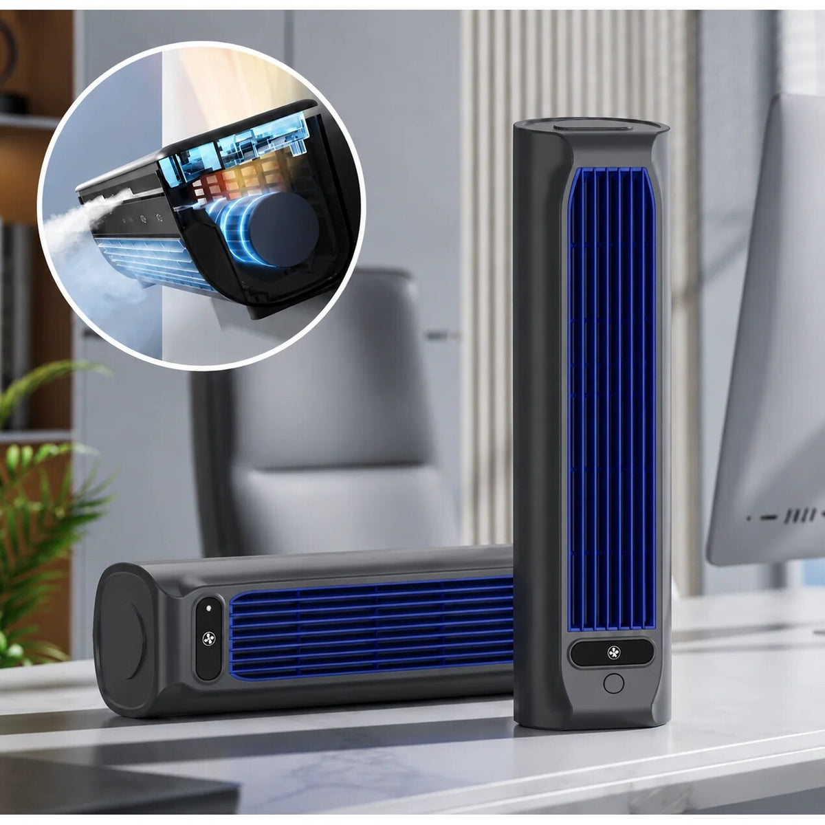 Portable Air Conditioner – rechargeable battery, cordless cooling, ultra-quiet