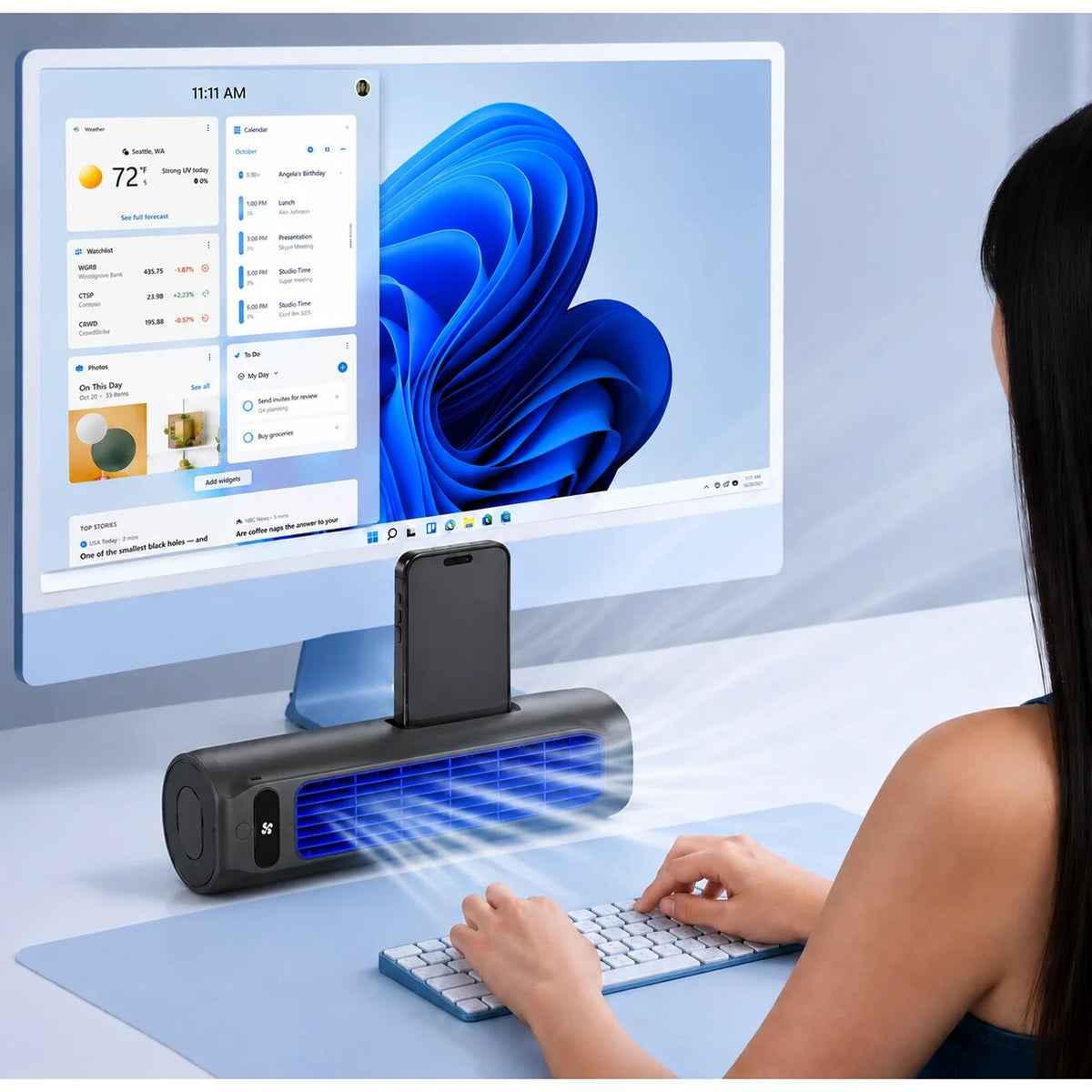 Portable Air Conditioner – rechargeable battery, cordless cooling, ultra-quiet